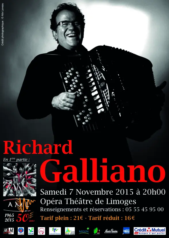 Ouverture de la billetterie concert AML 87 / Richard Galliano