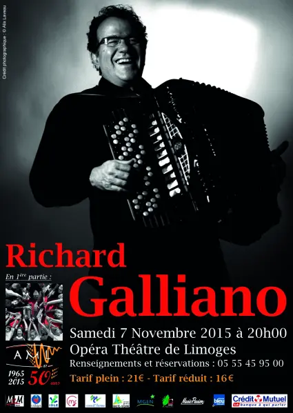 Ouverture de la billetterie concert AML 87 / Richard Galliano